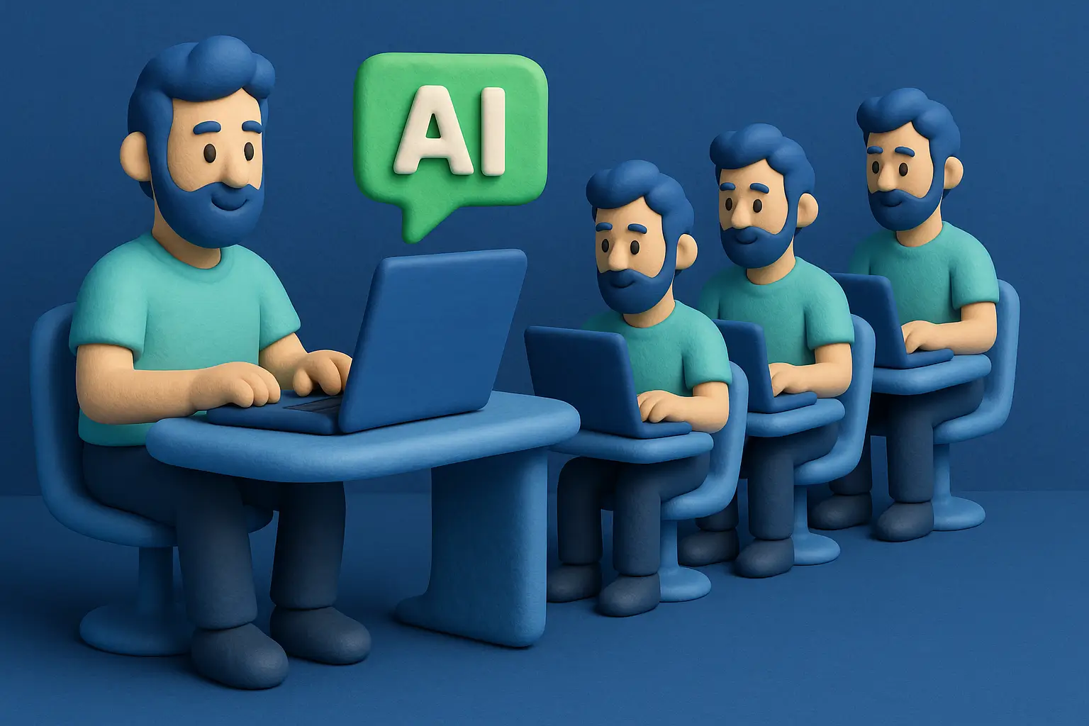 Clay-style freelancer creating AI-generated clones to boost productivity and income.